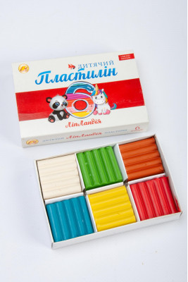 Пластилін 6 кольорів, 110 г